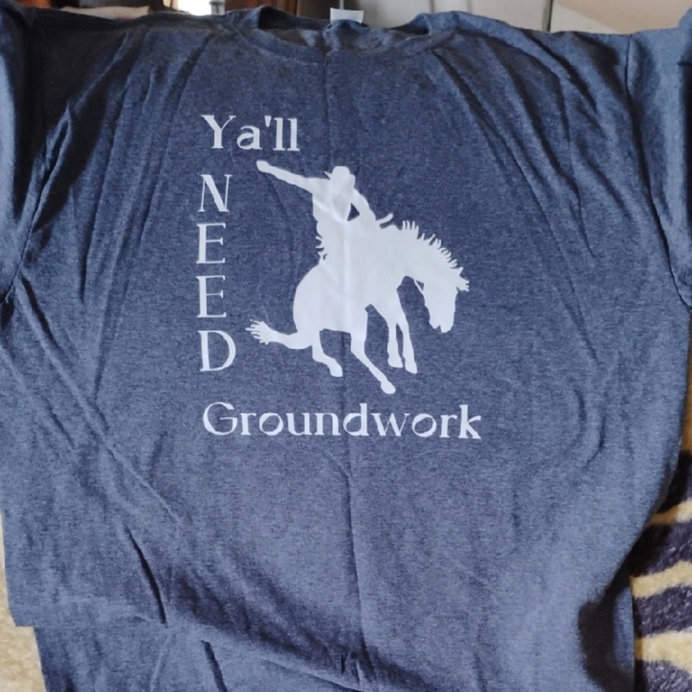 Gray Graphic T-Shirt with Cowboy Design